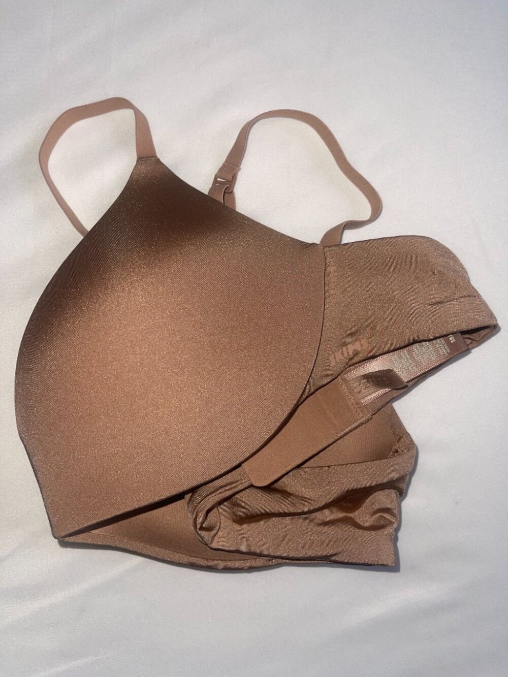 SKIMS - T-Shirt Demi Bra - NWOT - Wireless Bra - 36A Nude Sienna Ochre - Picture 3 of 5